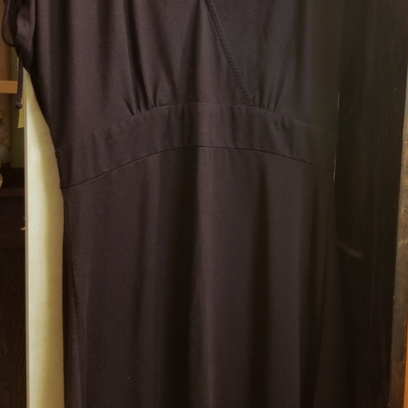 Deep Purple Drawstring sleeved Midi Dress - Picture 3 of 3